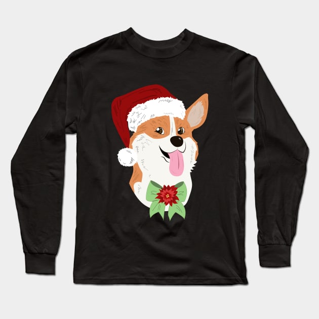 Corgi xmas Long Sleeve T-Shirt by Eneandine